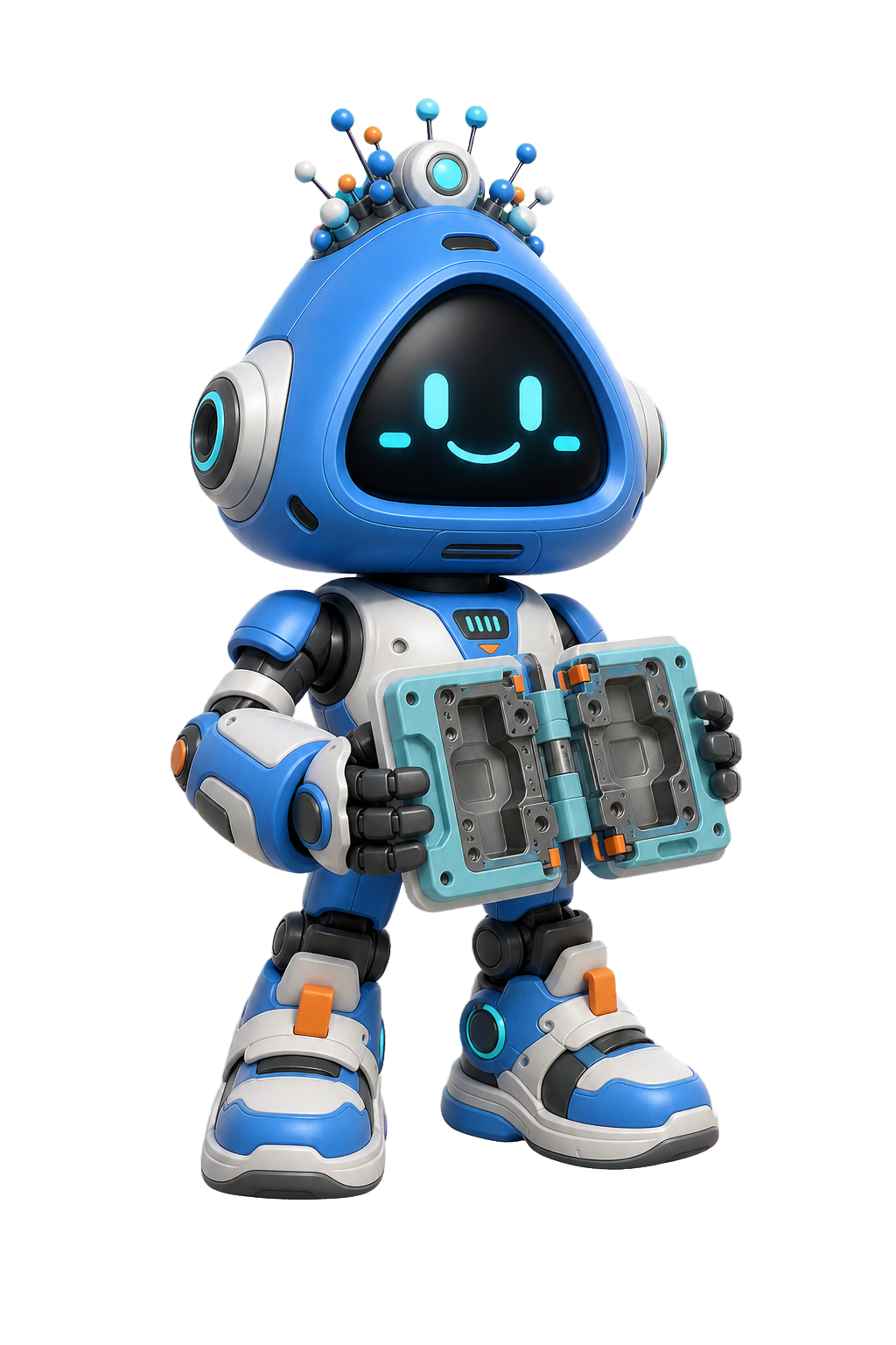 Original blue manufacturing designer toy character